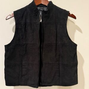 Arizona Jean Company Black Suede Vest Size L